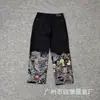 Comercio exterior transfronterizo Serie DERT Jeans, moda casual de tendencia bordados de alta calle jeans de pierna recta para otoño e invierno