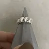 Anillo de Plata de Ley S925 Estilo Simple para Mujer, No se Desvanece, Lujo Accesible, Versátil, de Nicho, Gama Alta, Joyería de Mano Nueva Abierta