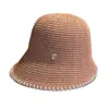 Sombrero de Pescador de Algodón de Color Sólido Estilo Coreano para Mujer, Sombrero Versátil con Protección Solar para Primavera y Verano, Sombrero de Cubo, Versión Coreana de Moda para Salidas