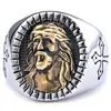 Anillo Cruzado para Hombre de Plata Retro de Alta Gama de Comercio Electrónico Transfronterizo Europeo y Americano Más Vendido de Amazon Elegante