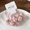 Estilo Coreano Dulce Tela Cuadros Niños Dulces Flequillo Pin Goma para el Cabello Versátil Floral Niña Lazo Pasador para el Cabello