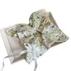 Nueva primavera y verano, pasta de frijoles verde fresco floral, aro para el cabello de intestino grueso, lazo de algodón, cinta para el cabello de niña, tocado de cuerda para mujer