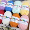 Hilos de Happy Time de Alta Elasticidad 100g Tiras para Tejer Kit de Materiales para Muñeca Oso Crochet Zapatillas Cojín de Lana Cesta de Almacenamiento