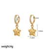 Brincos de Aço Inoxidável com Cravação de Diamantes Estilo Ins Celebridade da Internet Brincos Moda Feminina Elegante Sentido de Alta Qualidade Brincos de Aço Titânio Galvanizados por PVD