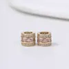Cuentas de Barril de Circonita Chapadas en Oro de 18 Quilates Pulsera DIY Hecha a Mano Pulsera Accesorios de Joyería DIY Material Cuentas Espaciadoras Accesorios para Abalorios