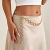 Joyería de Moda Transfronteriza Europea y Americana, Cadena para la Cintura de Empalme Circular Geométrico, Combinación con Falda, Accesorio de Cinturón Decorativo para Chica Popular, Sensación de Alta Gama