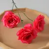 Rosas de Terciopelo Sintético Cuidadosamente Seleccionadas para San Valentín Decoración de Boda para el Hogar Pared de Flores Tacto Flores Sintéticas Flores Artificiales Falsas