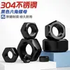 Tuerca Hexagonal de Acero Inoxidable 304 Negra Din934 Tuerca Negra Electrodepositada Colección de Tapas de Tornillo M2M2.5M3-M20