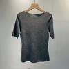 Camiseta Básica de Lana 100% Ultra Fina Hilo Yangzi Shimadzu Calibre 18 Sin Costuras Manga Corta Cuello Redondo para Mujer