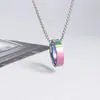 Colgante de Anillo Estilo Coreano Versátil Acero Inoxidable para Hombre Moderno Personalidad Urbana Celebridad de Internet Disco Suéter Collar No se Desvanece