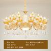 Candelabro de Cristal Estilo Europeo para Sala de Estar, Restaurante, Dormitorio, Aleación de Zinc, Vestíbulo, Iluminación para Celebraciones en Internet, Lámparas Colgantes para Edificio Villa Recplink
