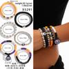 Conjunto de Pulseiras de Abóbora e Caveira de Halloween Bruxa Escura Aranha Miçangas Coloridas Misturadas Pulseira Engraçada