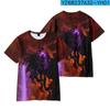 Novos produtos transfronteiriços eu atualizo a impressão digital 3D moda casual manga curta T-shirt adulto crianças um atacado