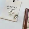 Brincos de Argola de Metal para Mulheres, Novo Estilo Popular, High-End, Luxo Leve, Design de Nicho, Brincos Versáteis e Únicos