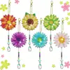 Venda Quente Transfronteiriça 5D DIY Sino dos Ventos Pintura com Diamantes, Pintura Decorativa Pendurada Dupla Face Feita à Mão com Studs de Diamante com Pássaros e Borboletas, Caça-Sonhos