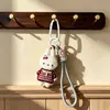 Lindo colgante de peluche de conejo y poni de tela para niñas, nuevo accesorio versátil para bolsos, llaveros de coche y cordones