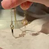 Collar Minimalista de Línea Estrella con Perlas para Mujer, Gama Alta, Compacto, Adornado con Perlas, Collar de Moda de Lujo Ligero