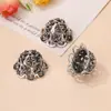 Pendientes Colgantes de Sombrero con Borla Plateada de Xizang Accesorios de Joyería Accesorios de Joyería DIY Plata Antigua Aleación Vintage Flor de Toro Sombrero