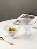 Tazón de Helado Estilo Japonés de una Bola Transparente Boca Ancha Forma de Cono para Pudín Yogurt Postre Vaso Pequeño Ins