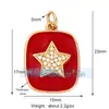 M18 L26 K07 Accesorios para joyería DIY colgante de cobre puro colgante pequeño luna triángulo corazón de melocotón redondo marca