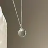 Colar Brincos de Cristal Branco Gelo Versátil Simples Estilo Ins Coreano Primavera Verão Novo Moda Diária Colar Brincos para Mulheres