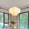Lámpara de araña de seda para sala de estar italiana, estilo wabi-sabi japonés, sensación de alta gama, adecuada para dormitorio, barra de bar, comedor, casa de huéspedes, lámpara de iluminación estilo crema
