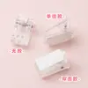 Porta Insignia de Plástico Transparente, Porta Tarjeta de Identificación, Pinza de Resorte, Pinza Autoadhesiva DIY Guka con Cinta de Doble Cara, Pinza de PP
