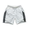 Shorts Finos de Verão com Três Listras Calças Esportivas Masculinas Secagem Rápida Elástico Juventude Casual Solto Moda Calças Três Quartos