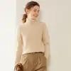 Suéter de Cachemira de Punto Grueso de Doble Hilo de Siete Pines con Cuello Alto para Mujer, Jersey Holgado de Manga Larga, Nuevo Suéter de Punto para Base de Otoño e Invierno para Mujer