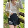 Cárdigan de punto rojo para mujer, nuevo estilo principios de otoño 2026, suéter suave y cómodo, perfecto como capa interior o capa base, top ajustado