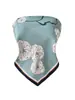 Pañuelo de seda con estampado de leopardo dulce y fresco para cruzar el pecho, bufanda de seda impresa para mujer, impresión digital a doble cara, sarga de seda, bufanda de alta calidad, personalización individual pequeña