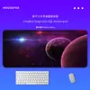 Alfombrilla de Ratón Grande para Gaming Cielo Estrellado Aurora Onda Sonora Universo Nebulosa Efecto de Luz Cibernética Fondo Negro Alfombrilla de Escritorio