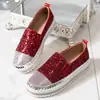 Sapatos casuais plus size para mulheres para comércio exterior transfronteiriço, novos sapatos casuais primavera 2026, sapatos baixos de sola grossa com strass, sapatos femininos da moda