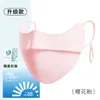 Máscara de Protección Solar Ruiya de Hilo de Nylon Original Mejorado, Nueva Moda Transpirable de Seda de Hielo para Protección Ocular Facial de Mujer, Tridimensional de Alto Valor Estético