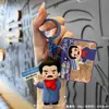 Chaveiro Macio de Borracha Estilo Chinês Personagem Lu Xun Pingente Comemorativo de Turismo Cultural de Shaoxing Acessório para Mochila Literária Pequeno Presente Criativo