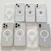 AliExpress Nuevo Producto Transparente Acrílico Manzana Magnético 2 en 1 Funda para Teléfono Fuerte Adhesión Magnética Cubierta Protectora Funda para Teléfono