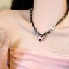 Collar de Dopamina con Cuentas Coloridas Diseño Nicho Femenino Accesorios de Celebridad de Internet de Alta Gama Cadena de Clavícula Dulce Cool Spice Girl Estrella