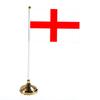 Amazon mesa de escritório bandeira poliéster 15 * 21cm pequena bandeira ornamentos de mastro de bandeira de plástico com personalização da bandeira da tabela base