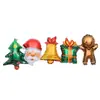 Globo Navideño Transfronterizo Caricatura Forma Especial Globo de Película de Aluminio Papá Noel Muñeco de Nieve Reno Nochebuena Suministros de Decoración