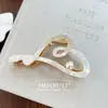 Pinza para el pelo de garra de metal de acetato Wave Moda Elegante Flor Parte trasera de la cabeza Moño Pinza Tiburón Accesorio para el cabello Venta al por mayor