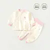 Conjunto de Blusa de Manga Longa e Calça de Outono para Bebês Meninas, Roupa de Casa 100% Algodão para Meninos, Roupa Íntima Separada Infantil para Primavera e Outono