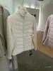 Jaqueta de Penas Leve de Pato Branco 90 para Inverno Feminina Proteção contra Frio Jaqueta Acolchoada de Algodão Quente Corte Slim Espessada Roupa Exterior