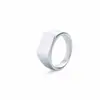 Anillo Sellador Rectangular Simple de Acero de Titanio Europeo y Americano 2026 para Hombre, Anillo de un Solo Dedo de Moda, Estilo Minimalista Hip-Hop, Suministro al por Mayor