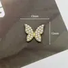 Acessórios Elegantes de Borboleta em Liga Metálica Cravejados com Diamantes, Detalhes de Pérolas, Presilhas de Cabelo Feitas à Mão, Materiais DIY para Roupas e Bolsas, Materiais para Brincos