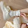 Calcetines blancos jk para mujer, primavera y verano, de algodón fino, estilo japonés, lolita, lolita, transpirables, de longitud media, para verano.