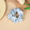 Gomas para el pelo tipo scrunchie para mujer estilo coreano, color liso, tela que no daña, simples y versátiles, coleteros de seda sintética para coleta al por mayor