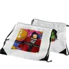 Mochila plegable con cordón de nailon y bolsillo de tela de poliéster 210D