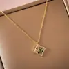 Colar transfronteiriço novo em aço titânio não desbota feminino moda personalidade simples corrente clavícula mais vendida joias atacado