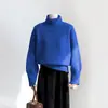 Suéter Minimalista Europeo con Cuello Alto para Mujer, Ropa Interior Cálida Engrosada para Otoño e Invierno, Camiseta Básica de Punto Versátil Estilo Coreano