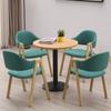 Mesa de recepción de negociación y combinación de silla para recepción de negocios, ocio, simple, creativa, tienda de té con leche, cafetería, mesa redonda pequeña, silla de comedor